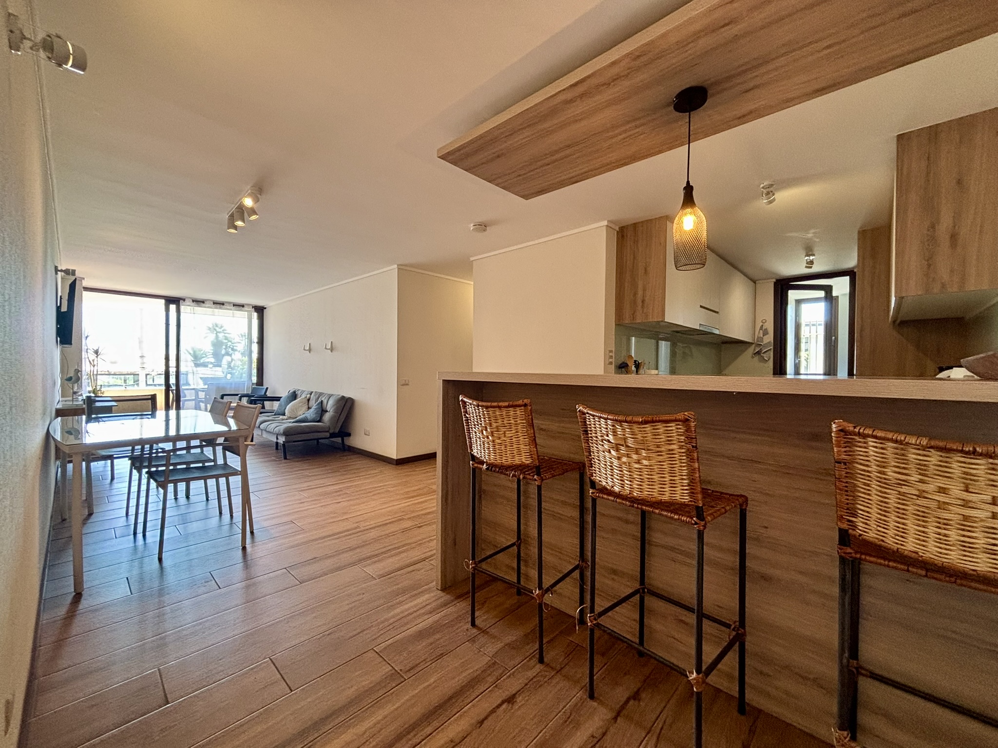 Living-cocina integrado y luminoso